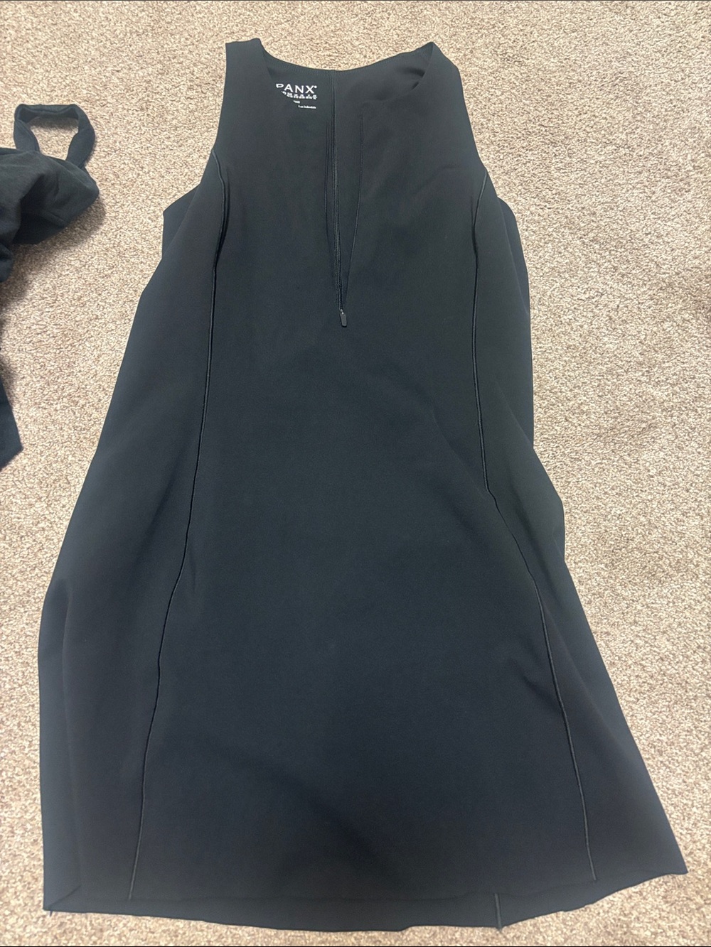 SPANX Black Sleeveless Tennis Dress with Zip Front